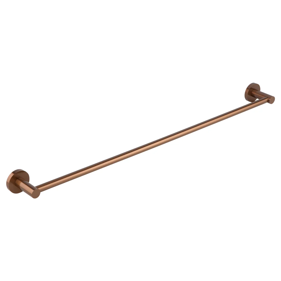 Elysian Single Towel Rail 800mm - Brushed Copper - Feature