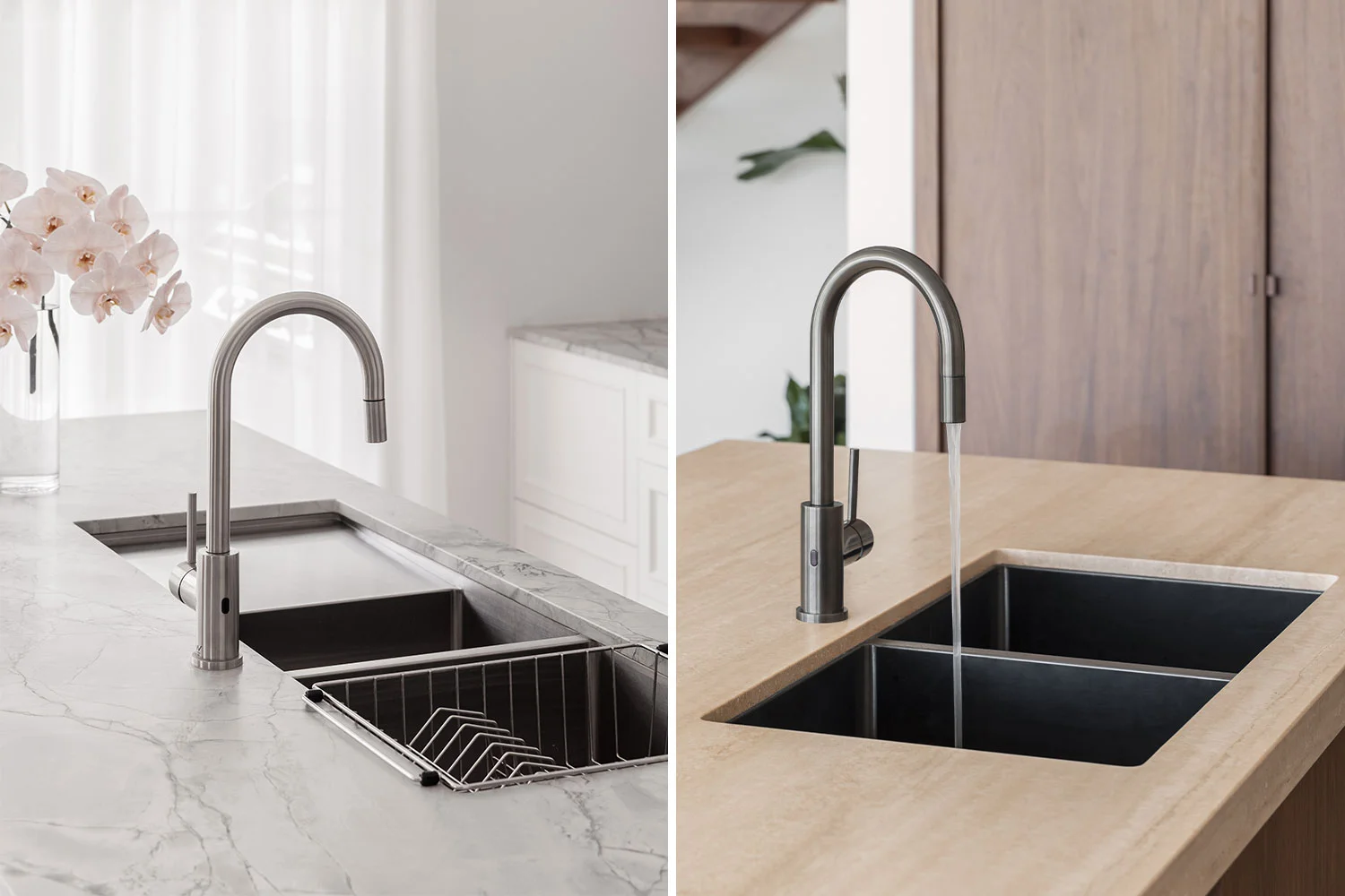 Stainless-Steel-Brushed-Gunmetal-Brushed-Nickel-kitchen