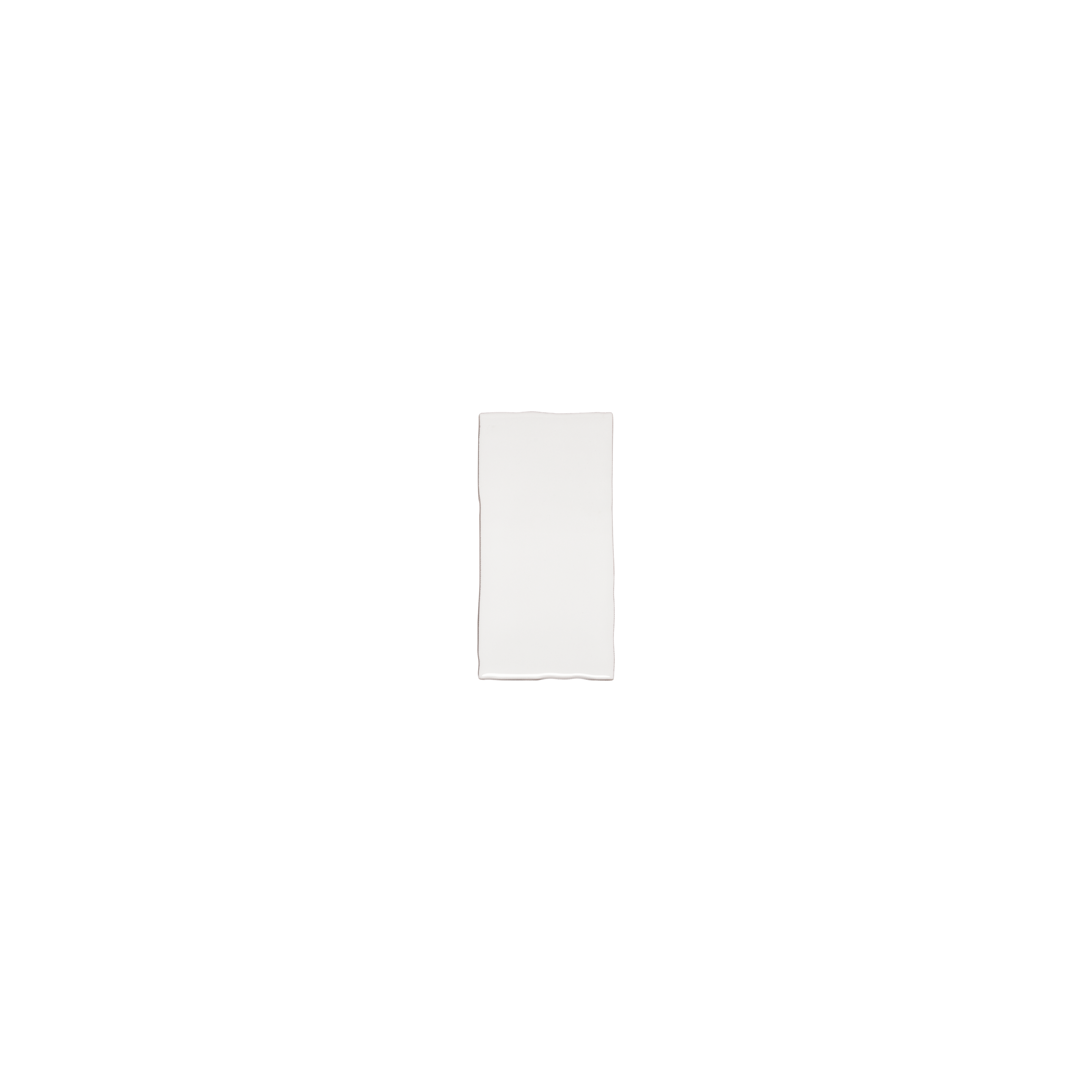 Tropea Natural Edge Rectangle Tile - Gloss White (Sample)