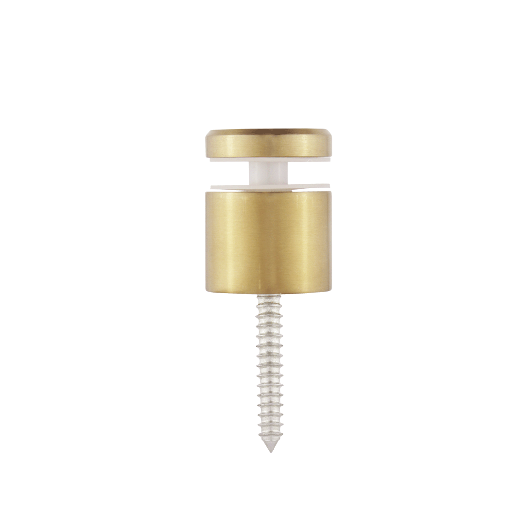Kenley Glass Standoff - Brushed Brass