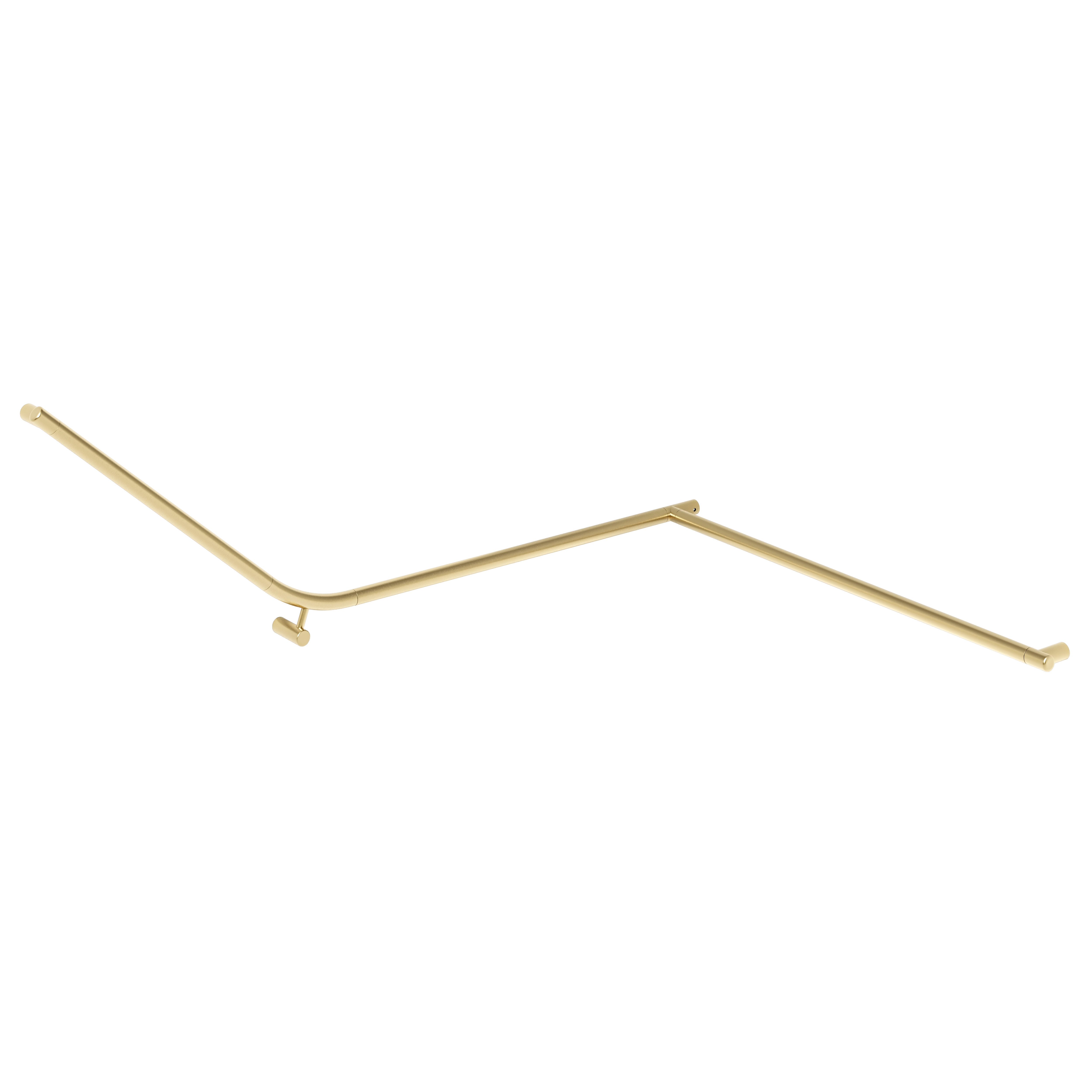Aliro Accessible 140° Continuous Grab Rail - Brushed Brass