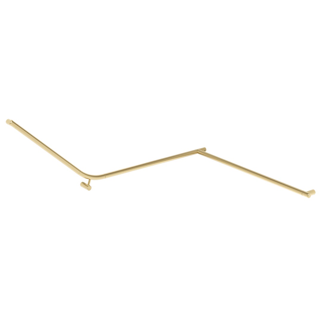 Aliro Accessible 140° Continuous Grab Rail - Brushed Brass