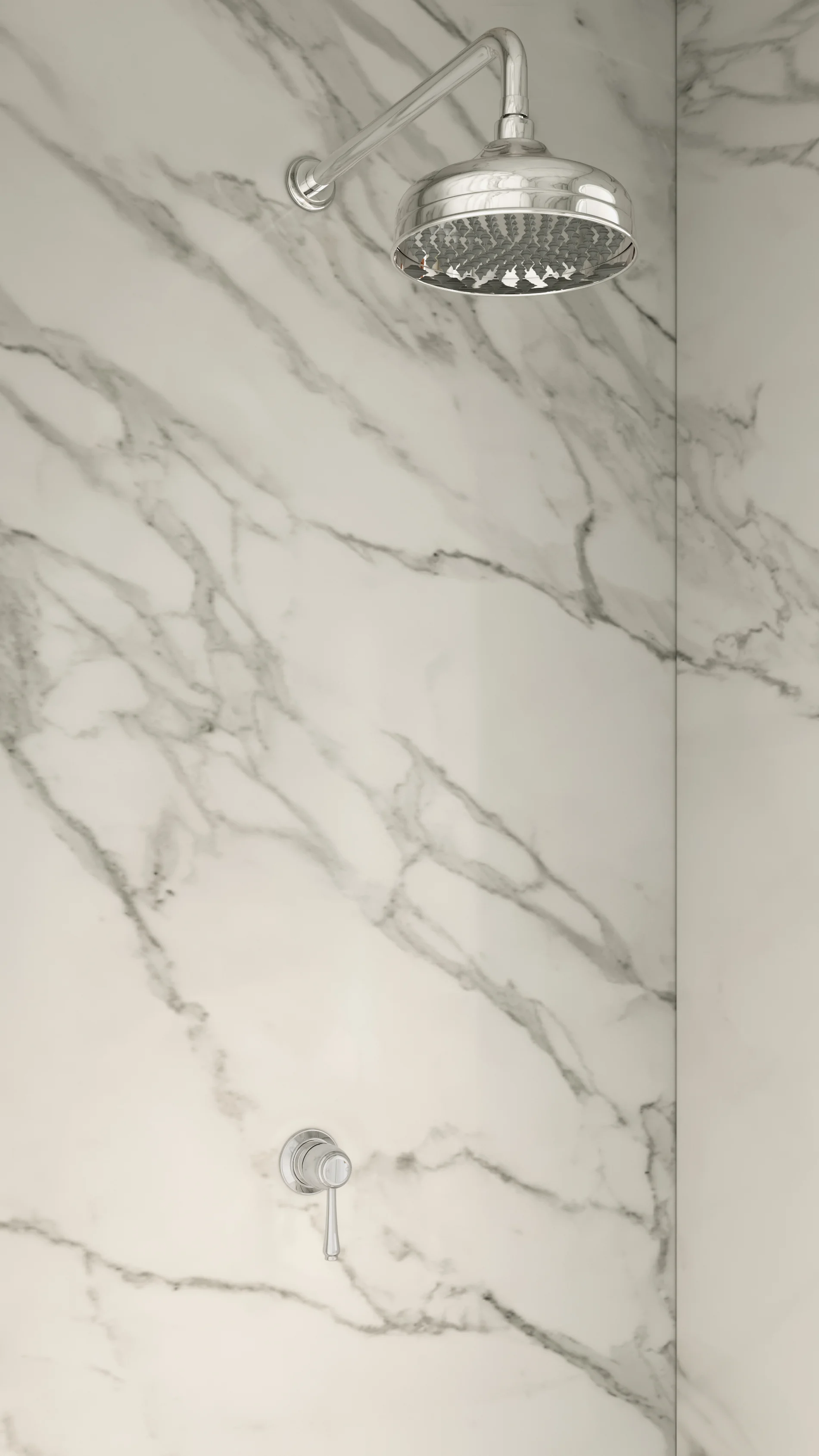 Kingsley Thermostatic Shower Mixer -In Setting Fullshot Polished SS