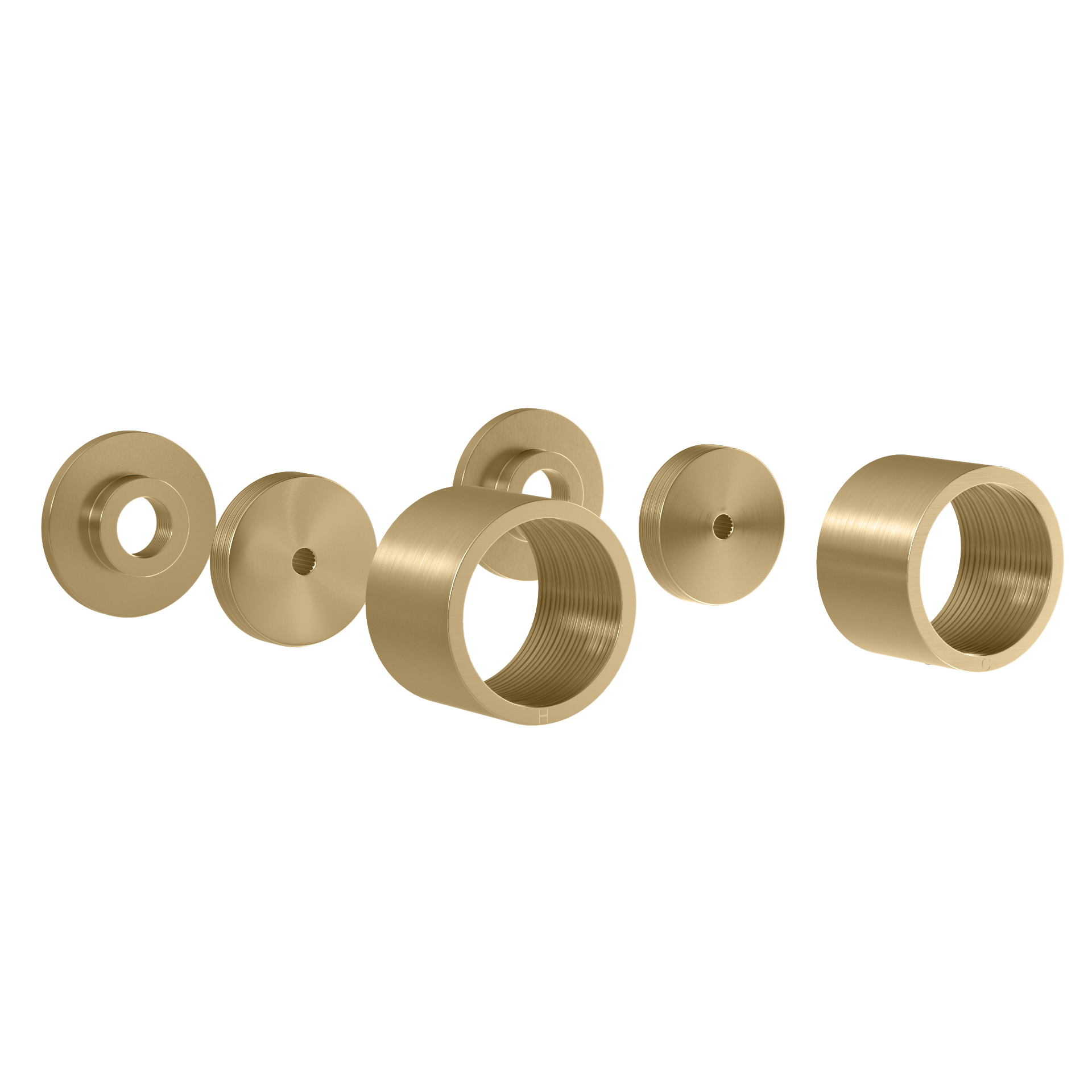 Pixi Tile Insert Assembly Handle Kit - Brushed Brass