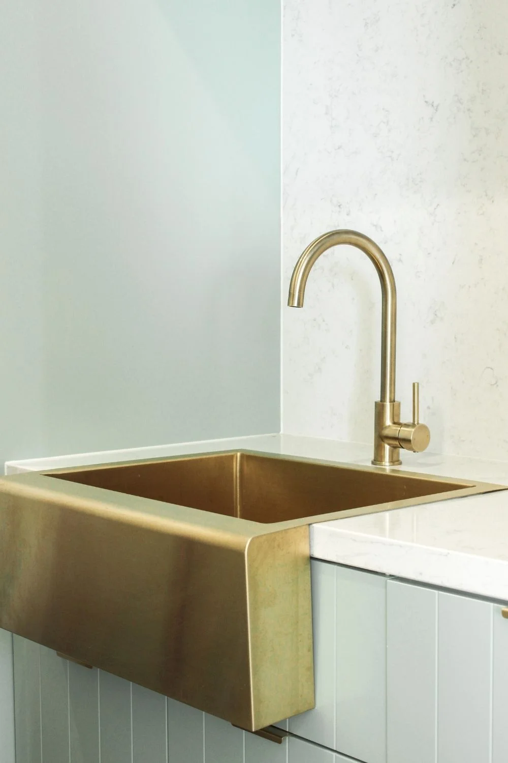Laundry Design Brushed Brass Bold Sink
