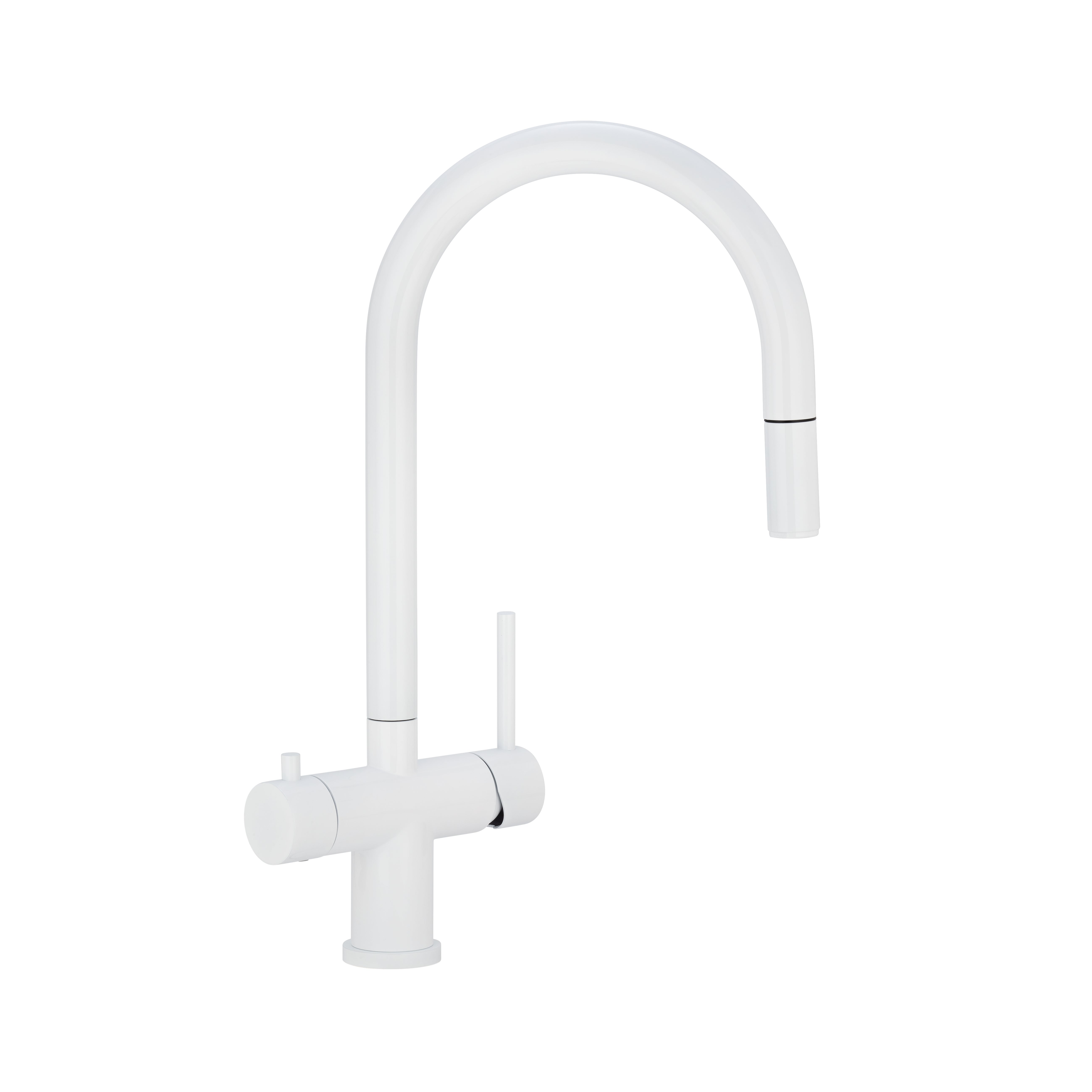 Elysian Commercial 3-Way Pull-Out Filter Tap - White