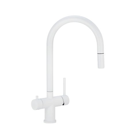 Elysian Commercial 3-Way Pull-Out Filter Tap - White