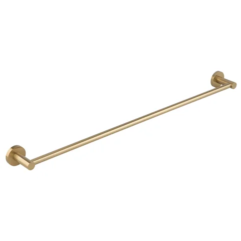 Elysian Single Towel Rail - Brushed Brass