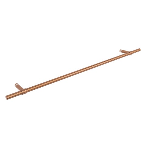Modi Adjustable Glass Mounted Towel Rail 750mm - Brushed Copper