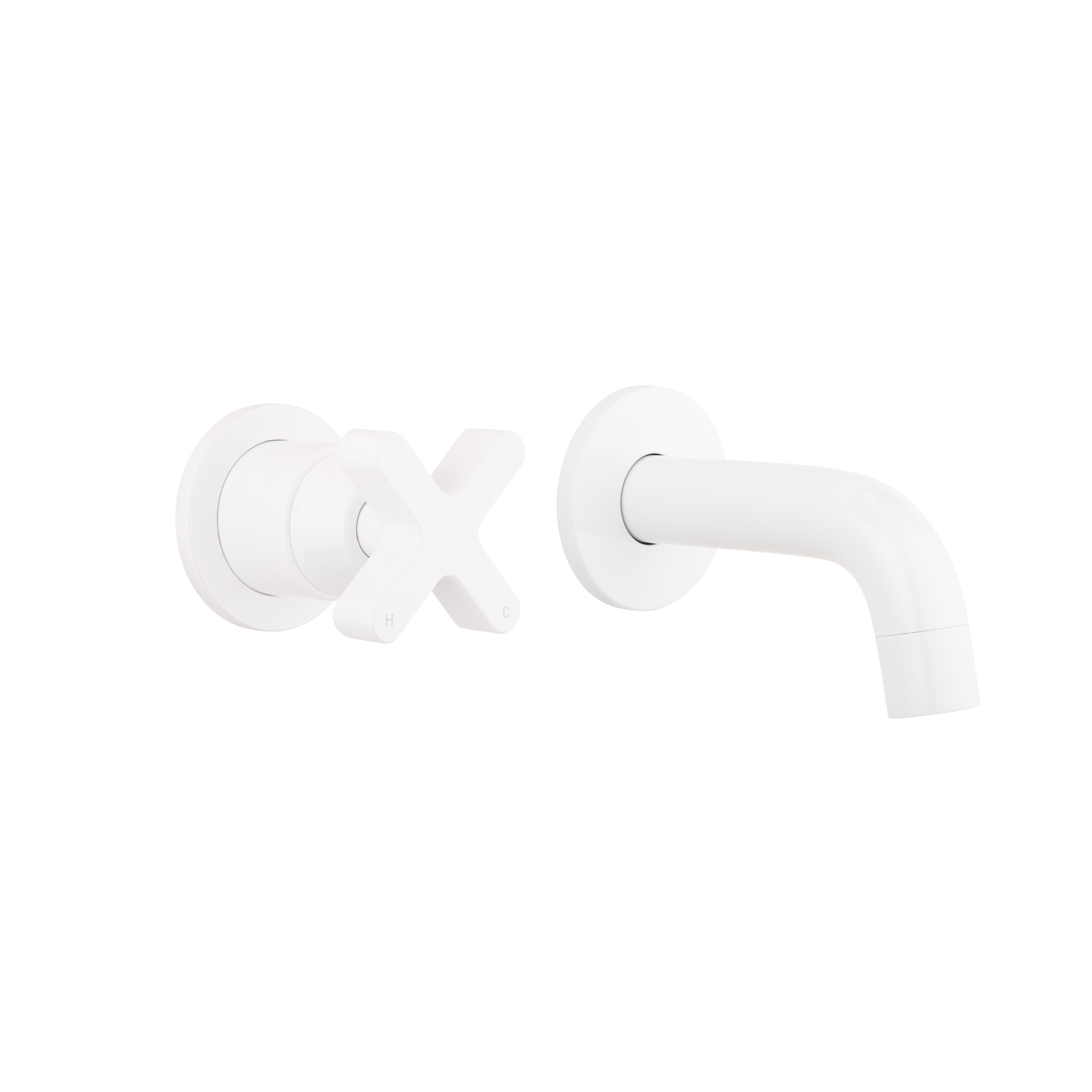 Cross Progressive Mixer & Mini Spout Set - White