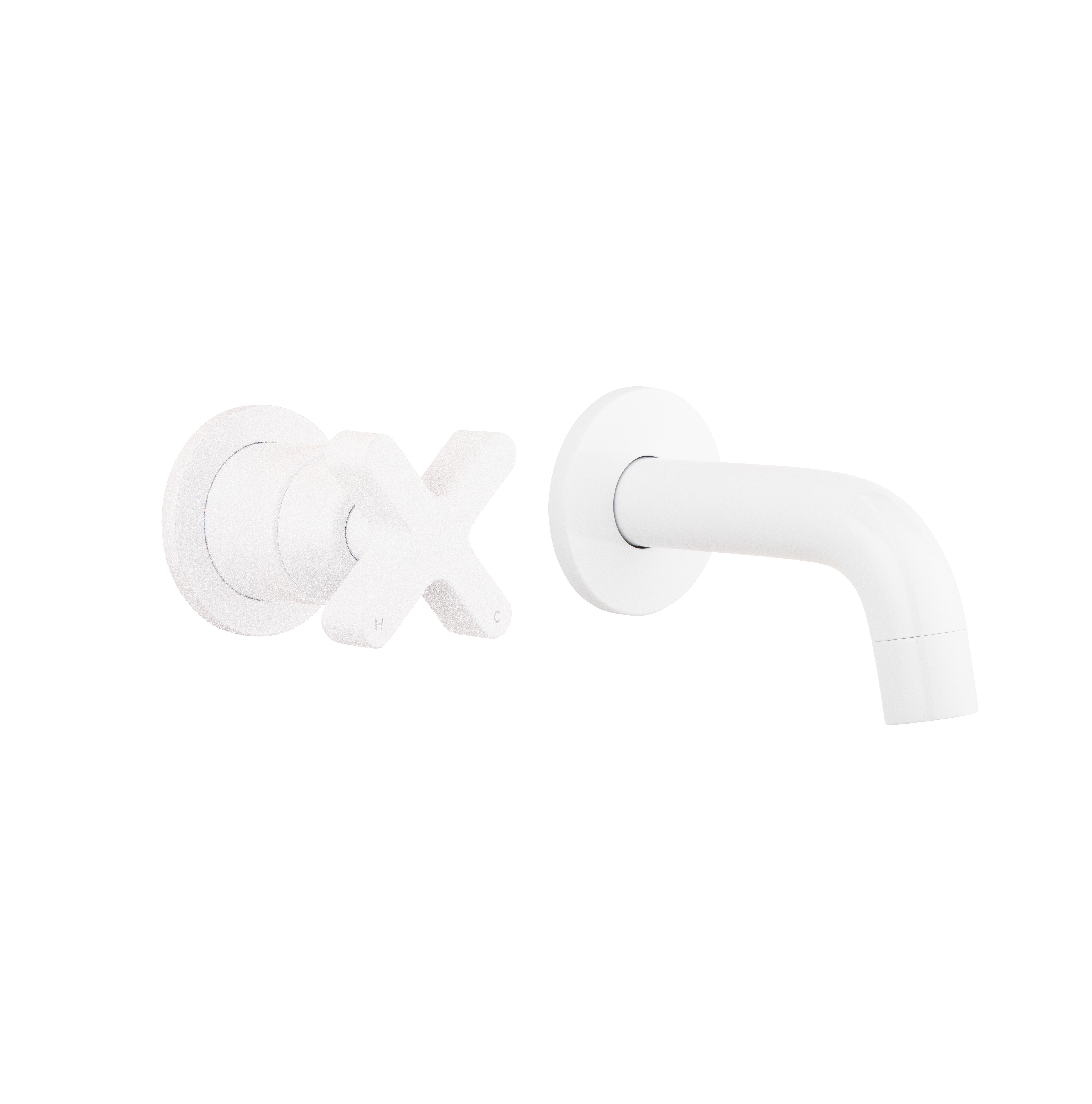 Cross Progressive Mixer Mini Spout Set WH