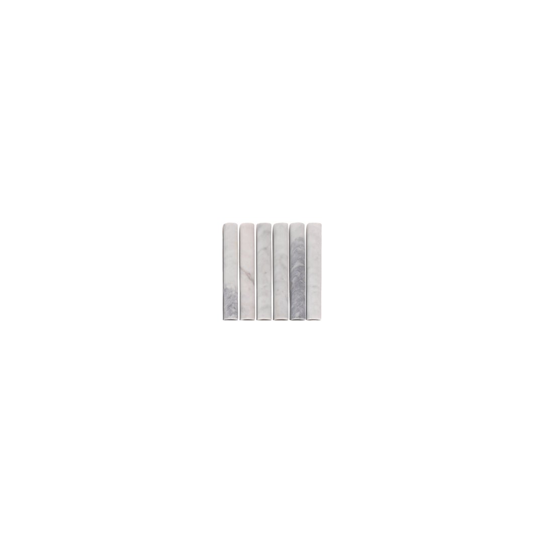 Okawa Rounded Finger Mosaic Tile - Grey Marble (Sample)