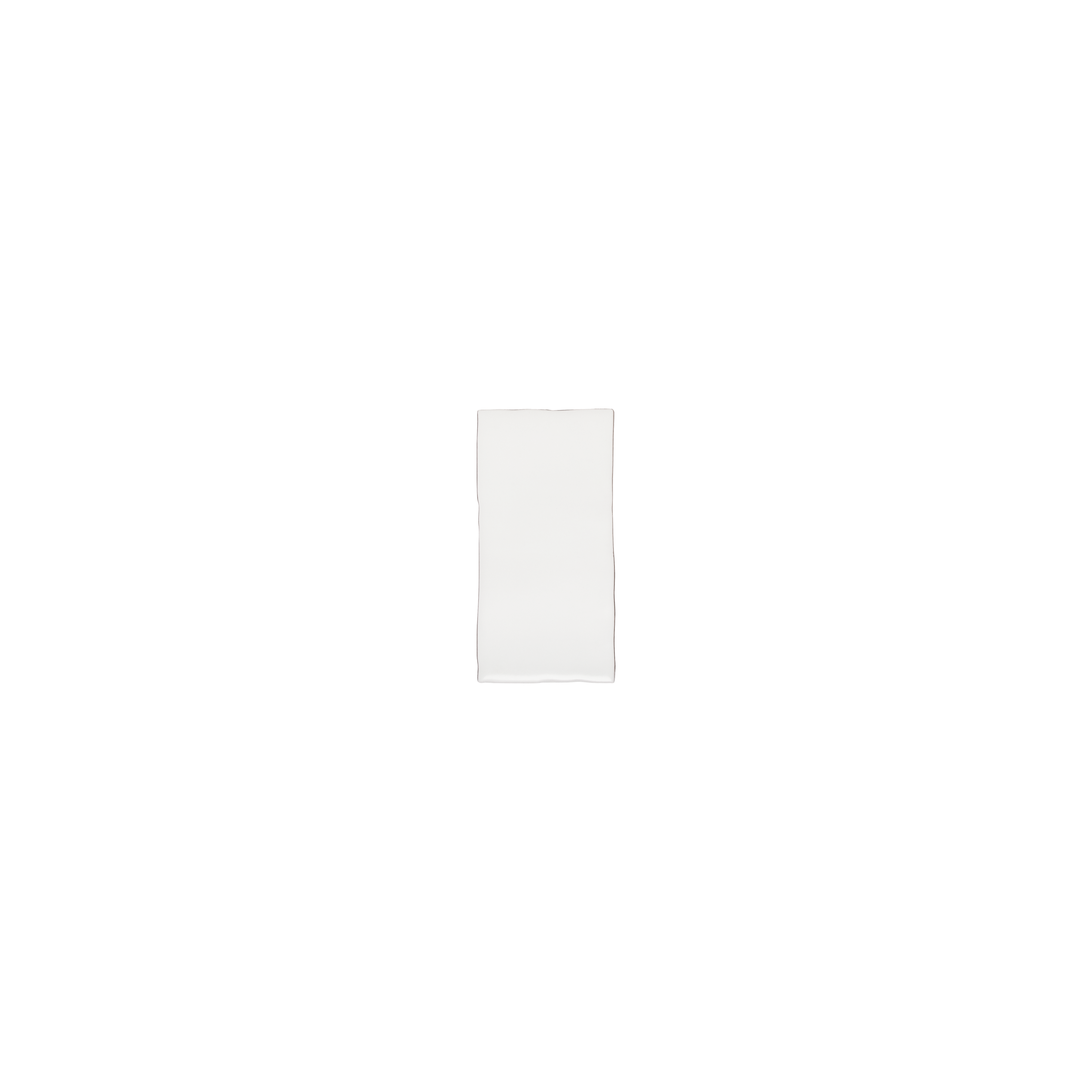 Tropea Natural Edge Rectangle Tile - Matte White (Sample)