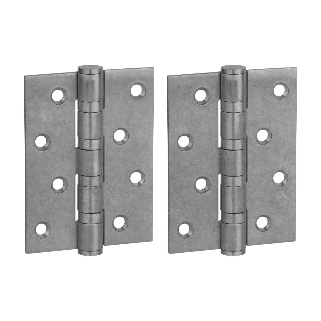 Ellis Butt Door Hinge Pair 100mm - Antique Steel