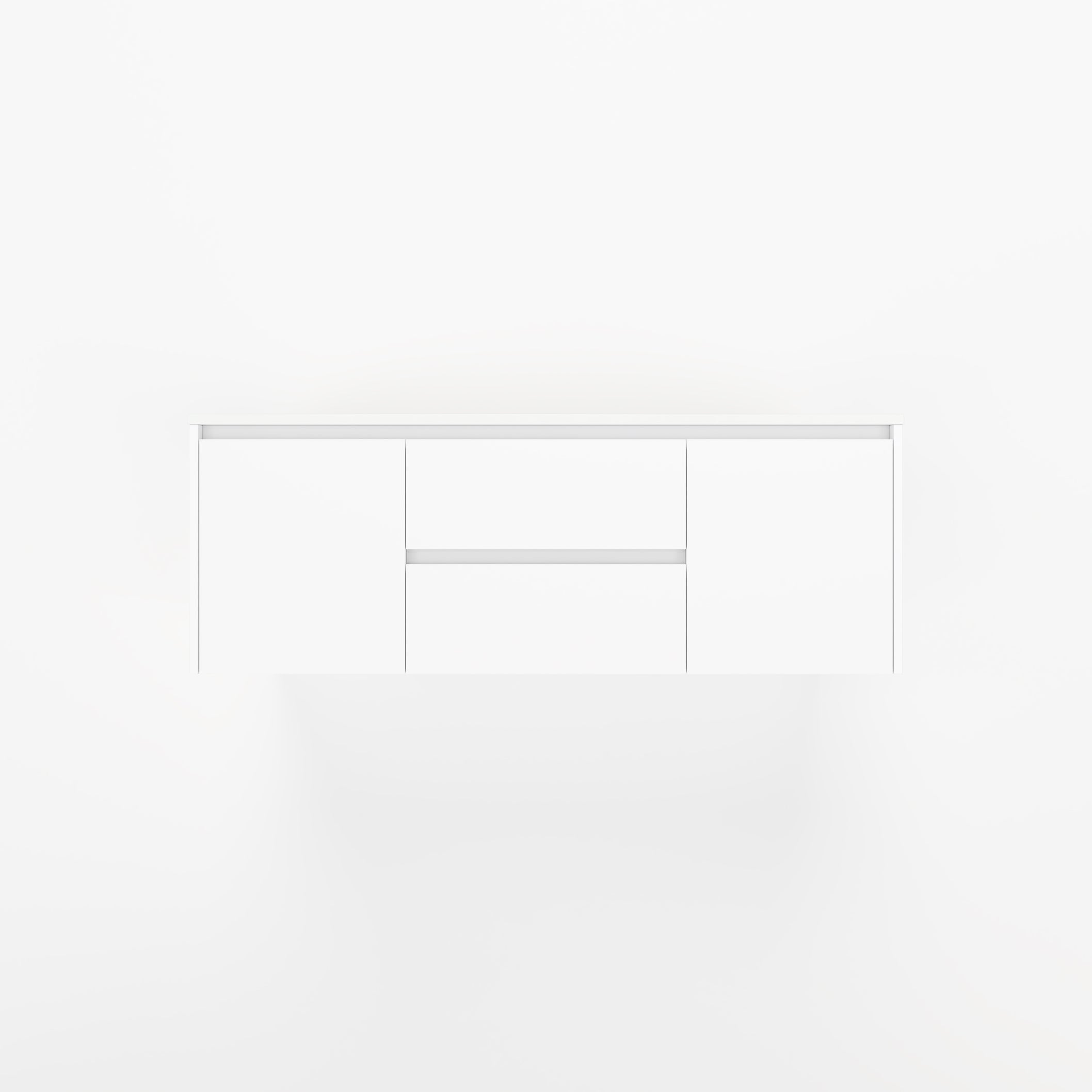 Archer 2-Door with Centre Drawers 1428mm - White - 1 Cut-Out