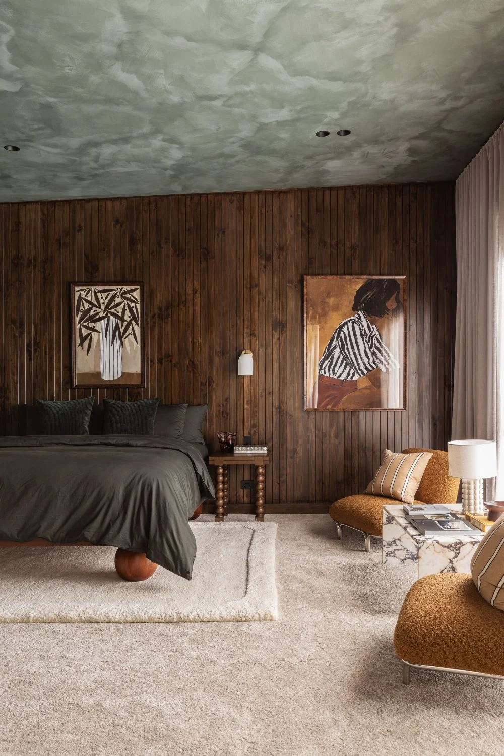 Bedroom Colour Schemes Textured Deep