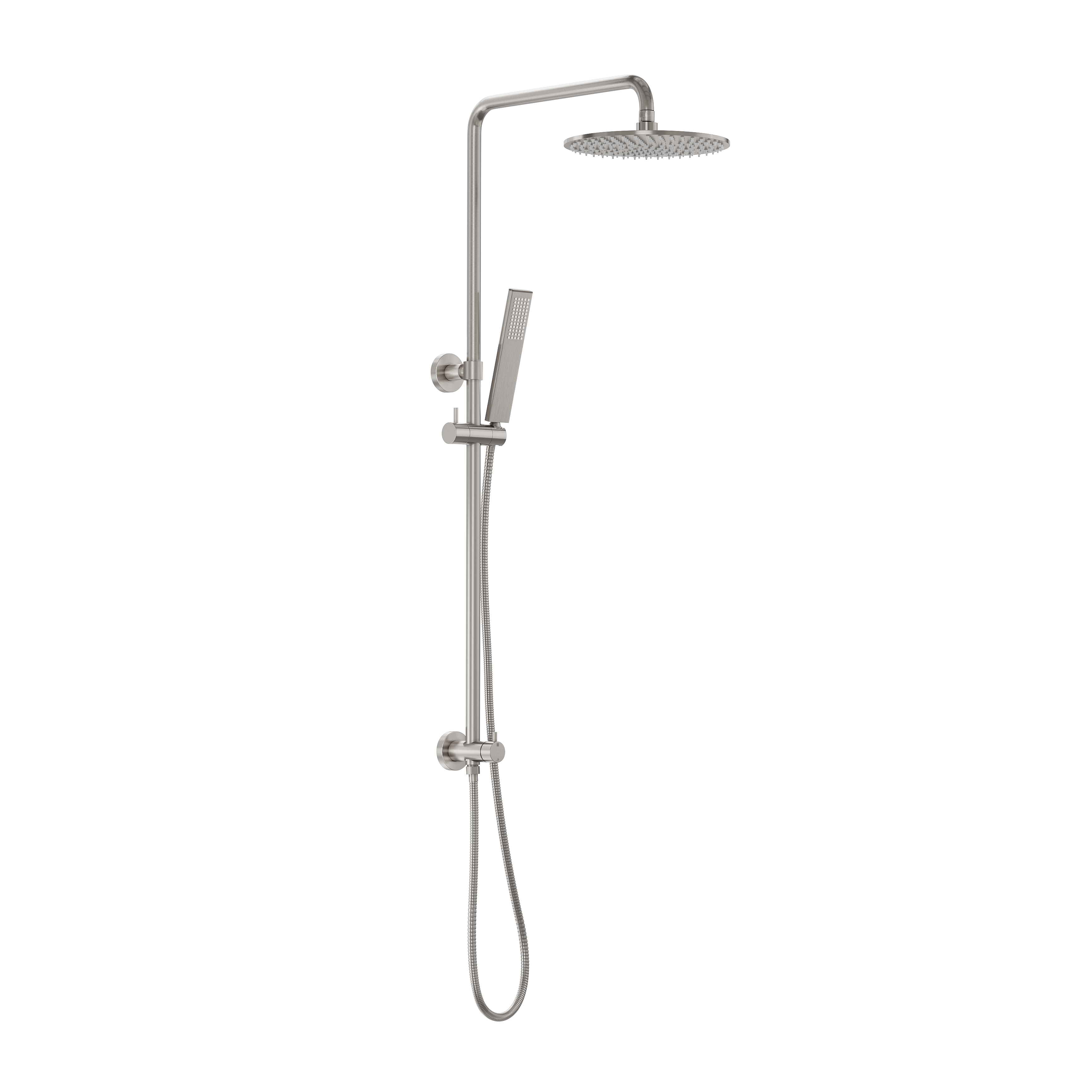 Finley Shower Rail Set - Brushed Nickel