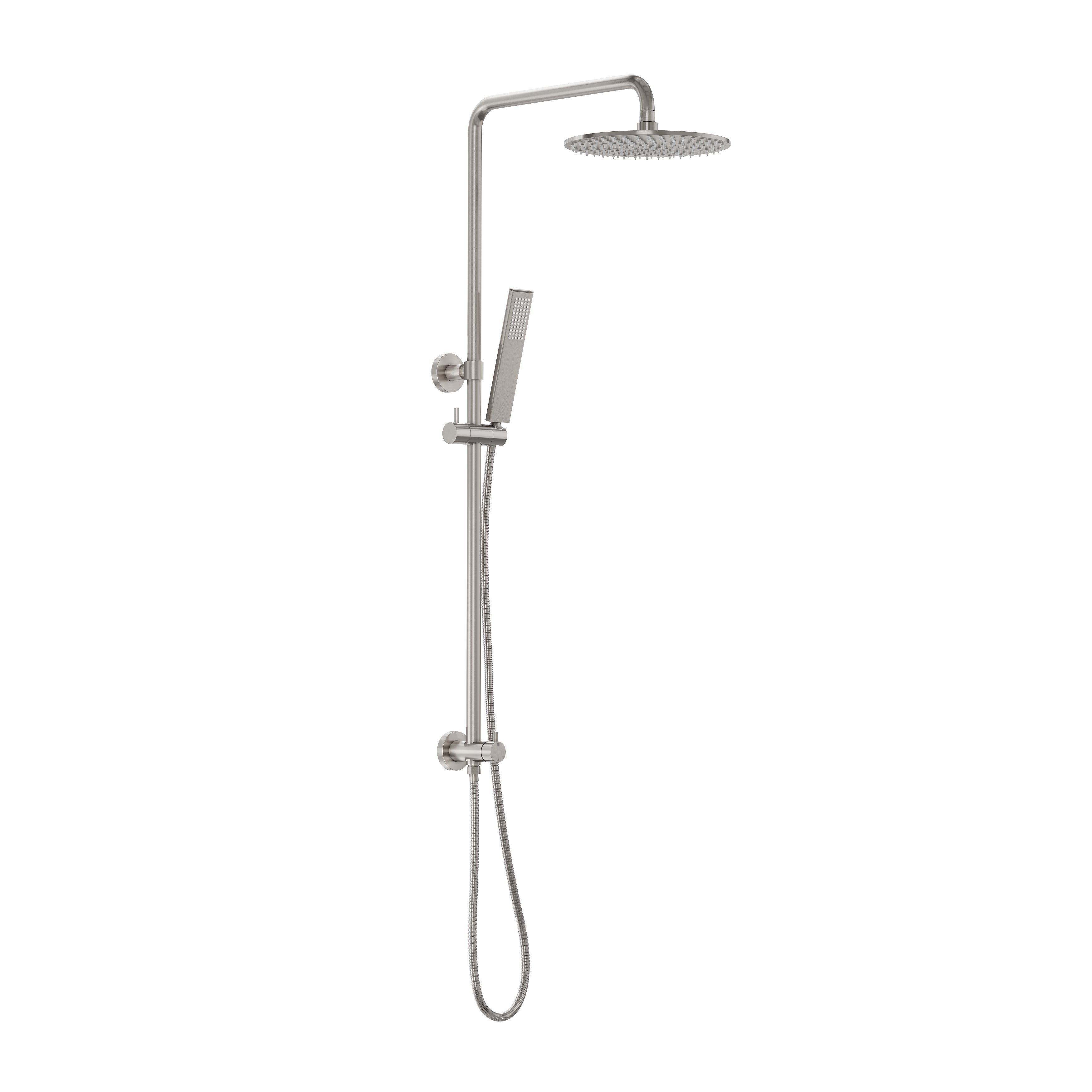 Finley Shower Rail Set - Brushed Nickel