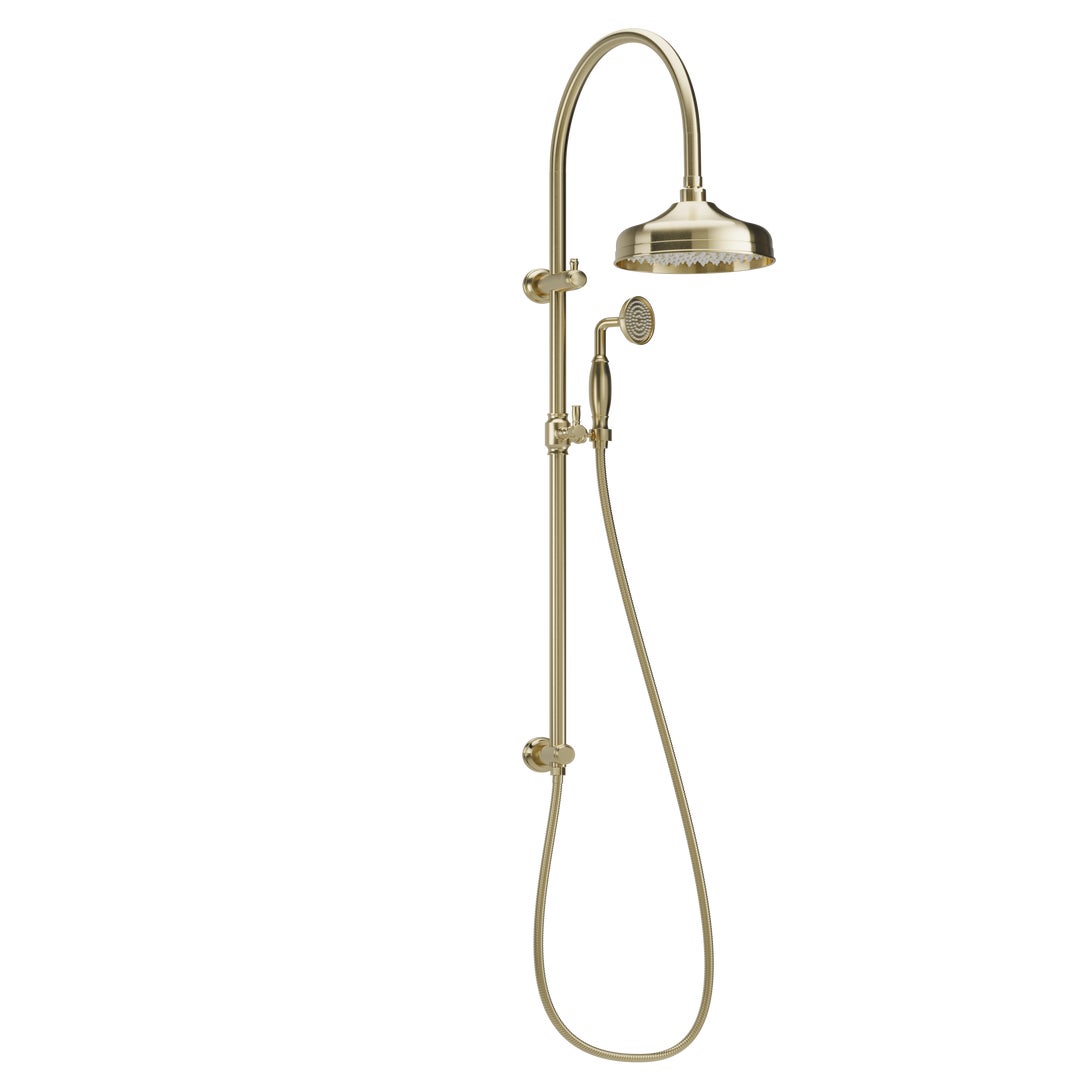 Kingsley Shower Rail Set - Brushed Brass