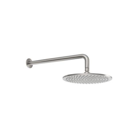 Shower Arm 400mm & Head Set - Brushed Nickel