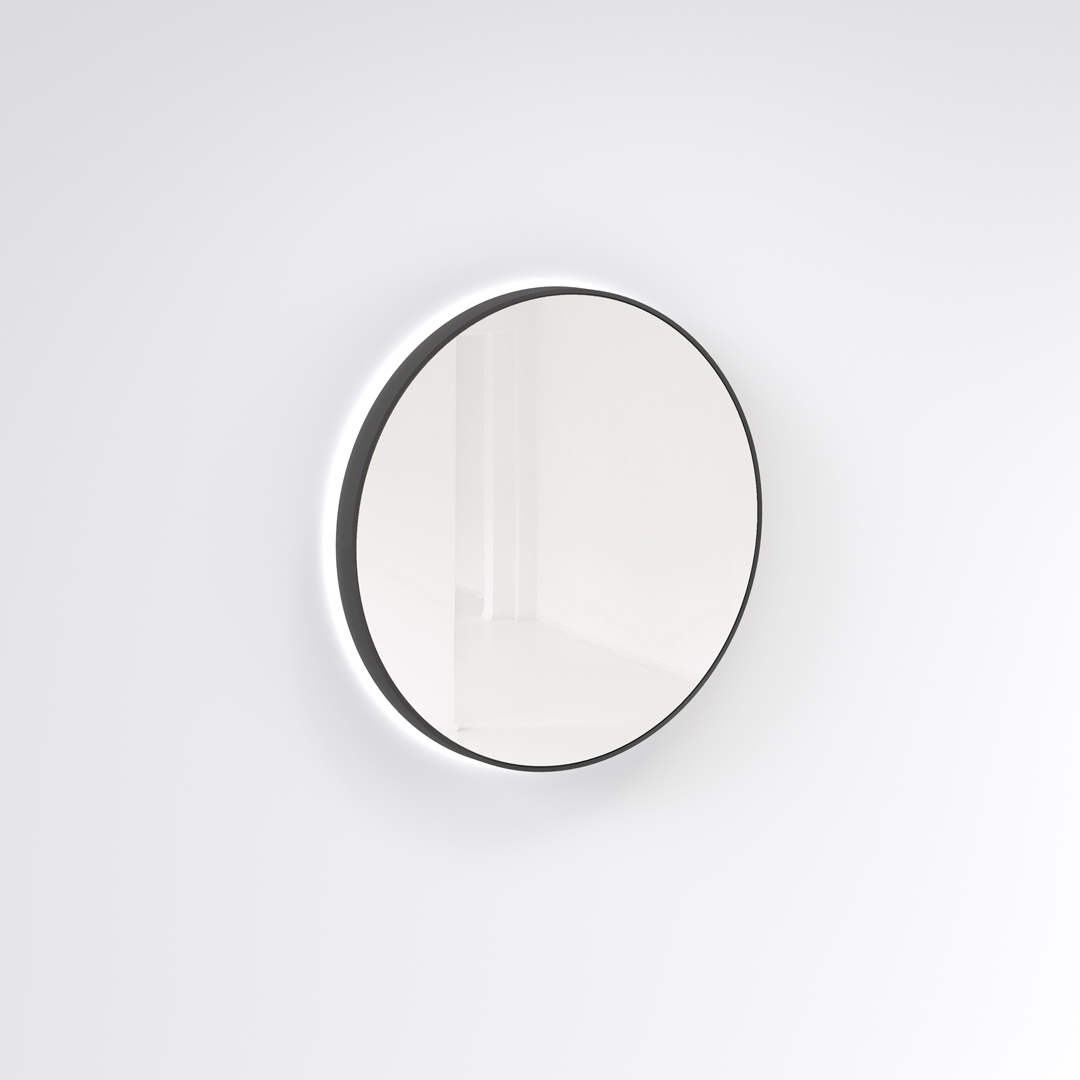 Saanti Handmade Double Trim LED Mirror 800mm - Matte Black