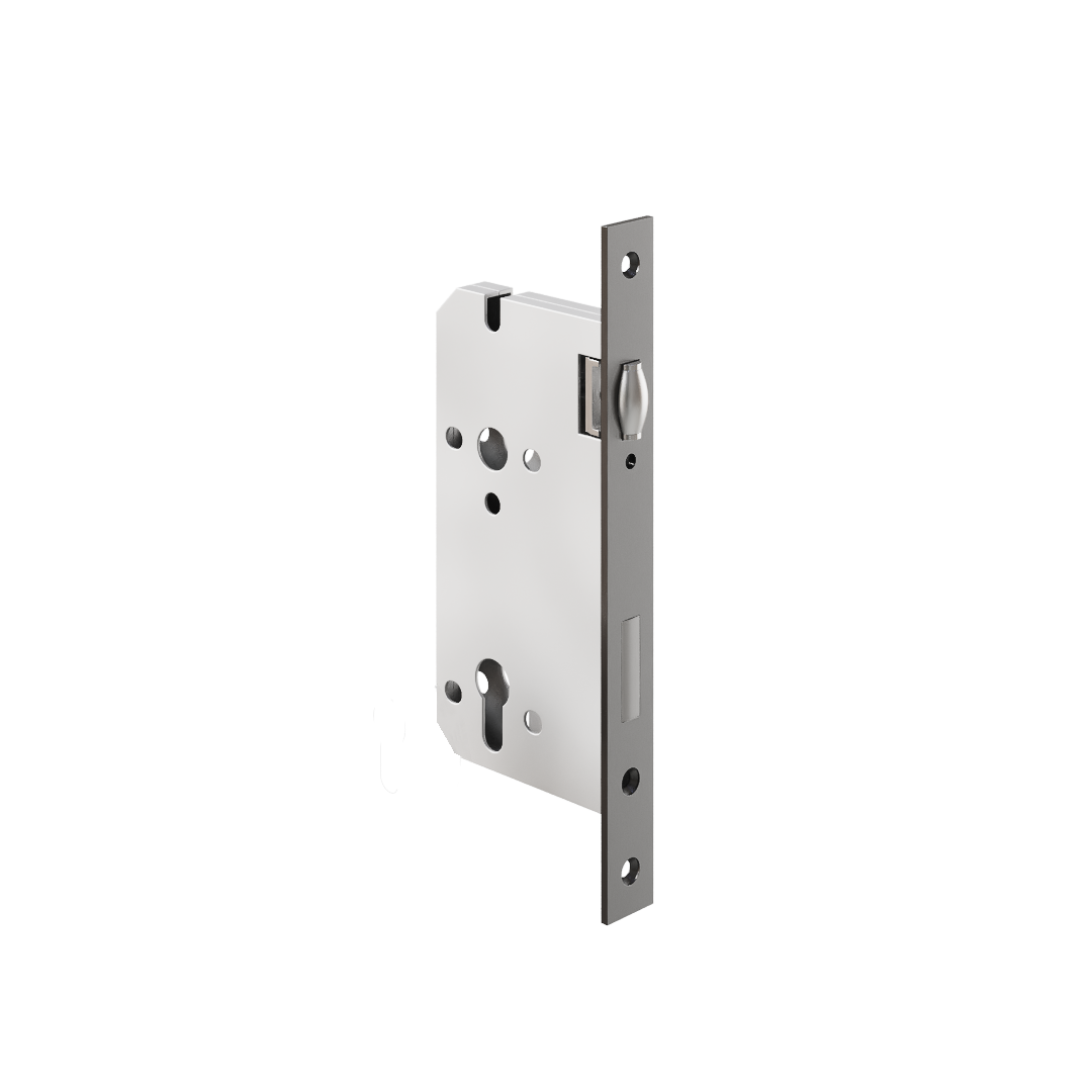 Roller Mortice Lock - 60mm Backset - Brushed Gunmetal