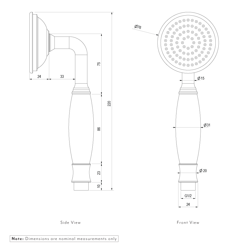 Kingsley Hand Shower Provincial   Gallery Spec   V1