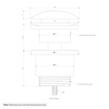 AVI POP-UP BASIN WASTE UK SPEC
