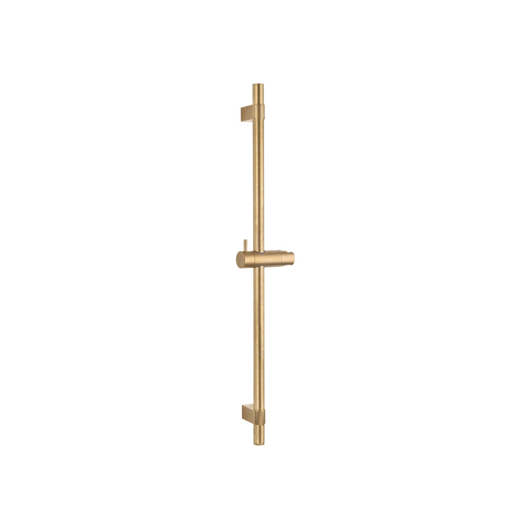 Elysian Adjustable Shower Rail - Tumbled Aged Brass