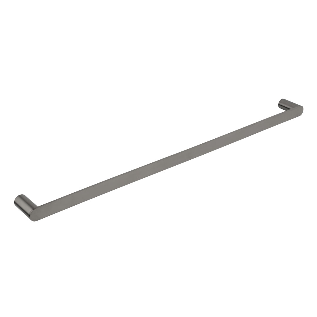 Milani Single Towel Rail 800mm - Brushed Gunmetal