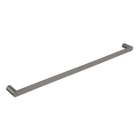 Milani Single Towel Rail 800mm - Brushed Gunmetal