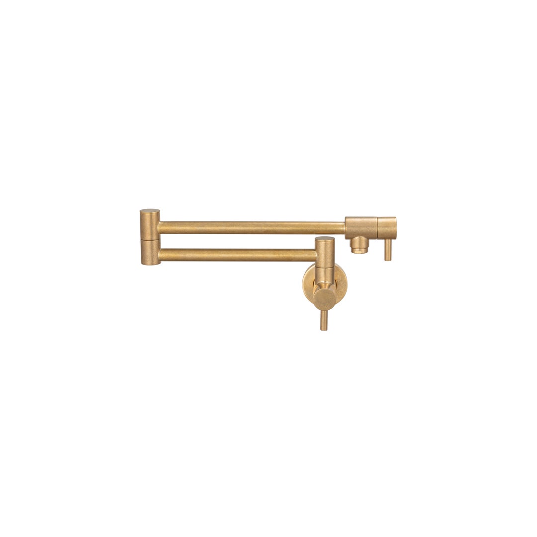Elysian Pot Filler - Tumbled Aged Brass