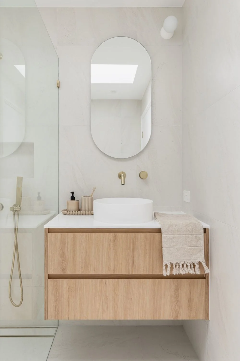 Modern Bathroom Vanities Two Drawer Oak Vanity Minimal