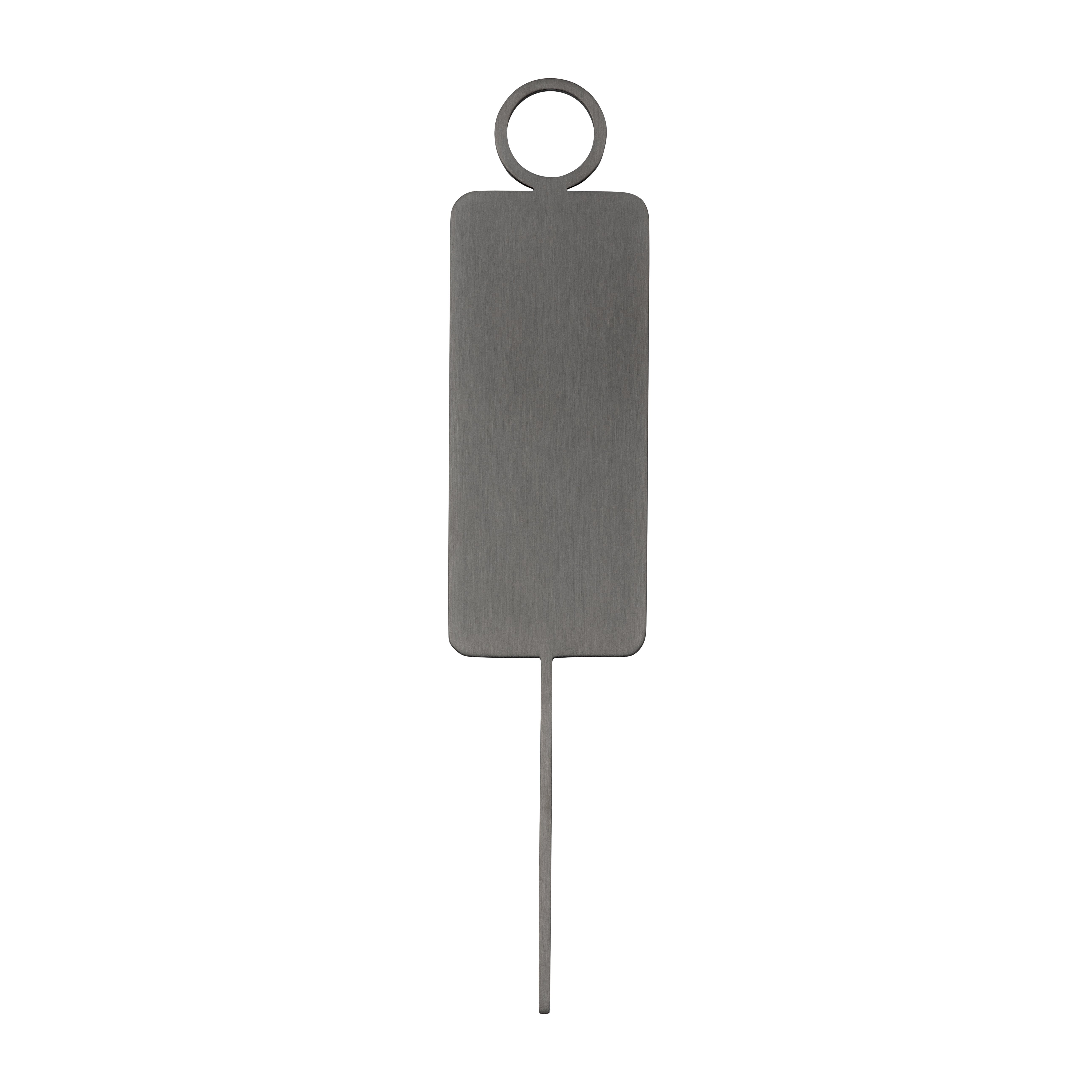 Male Restroom Sign - 140mm - Brushed Gunmetal