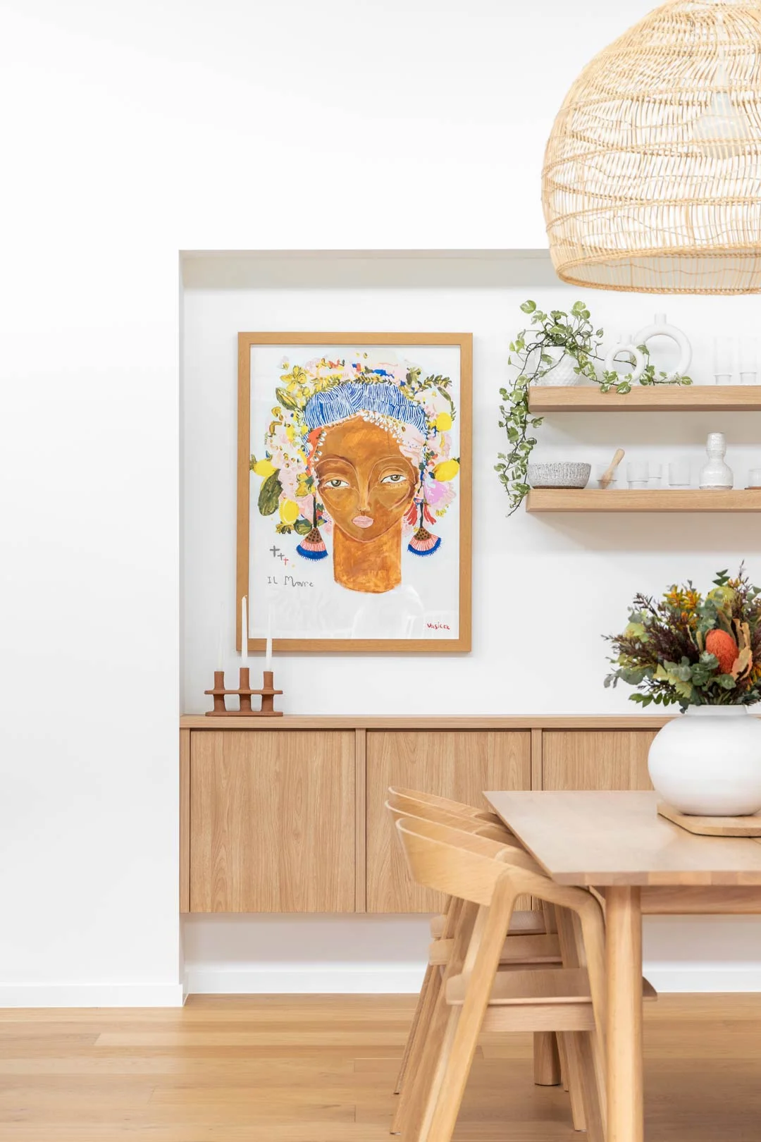 Modern Australian interior design featuring Australian artwork