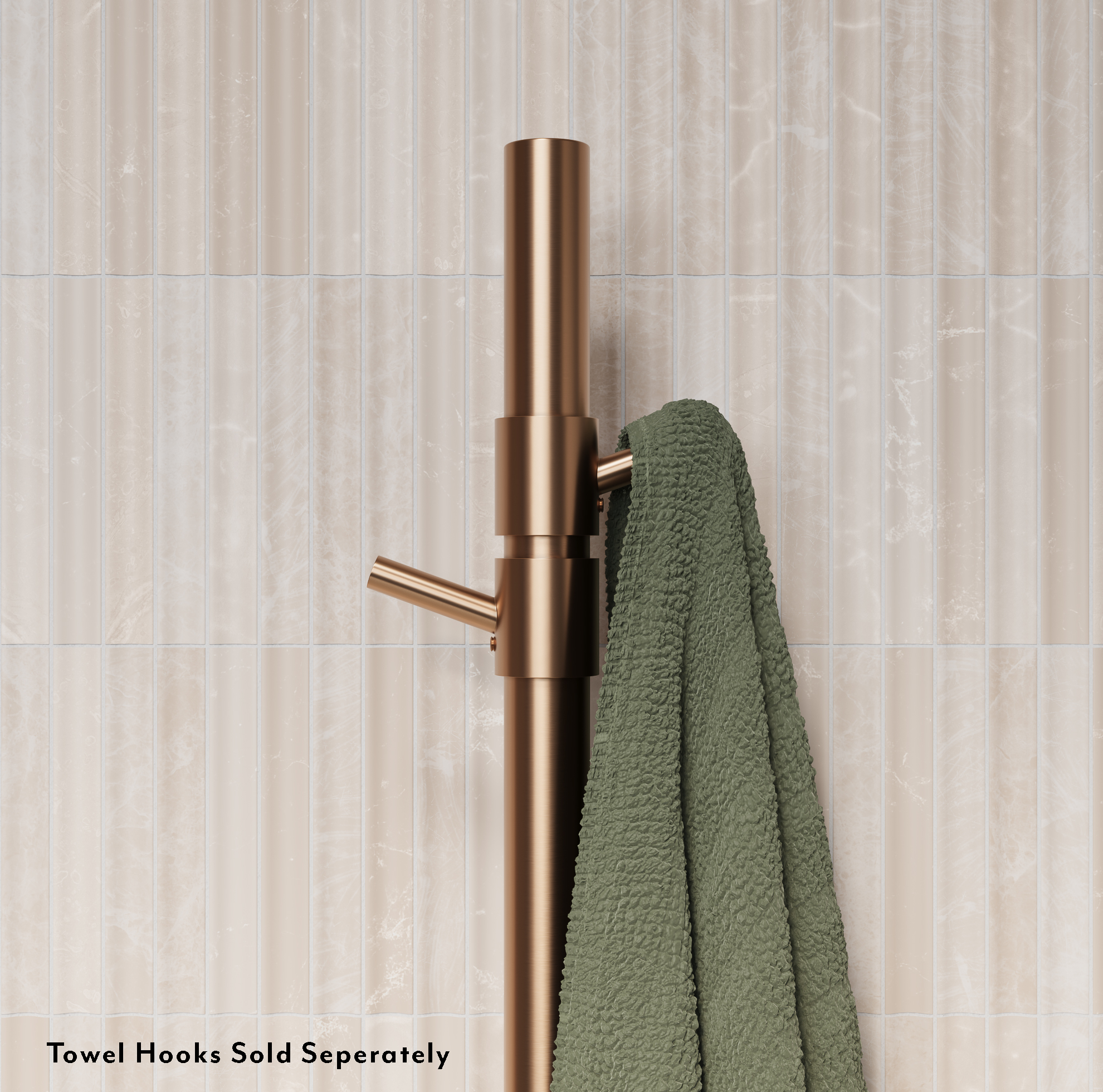 ModiAdjHeatedTowelRail Final View03 HooksClosup BC Disclaimer