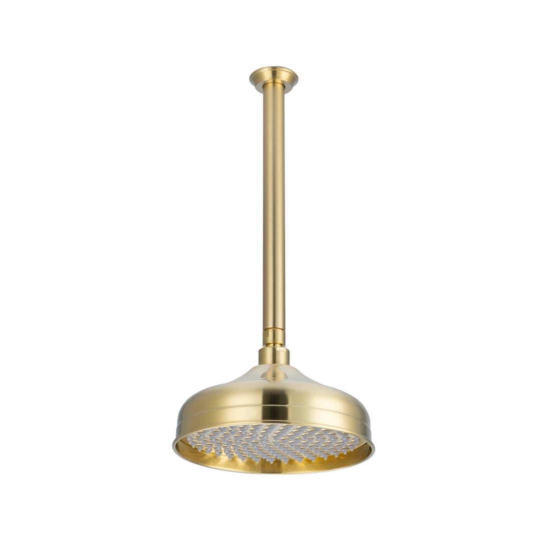 Kingsley Shower Dropper 300mm and Head Set - Brushed Brass