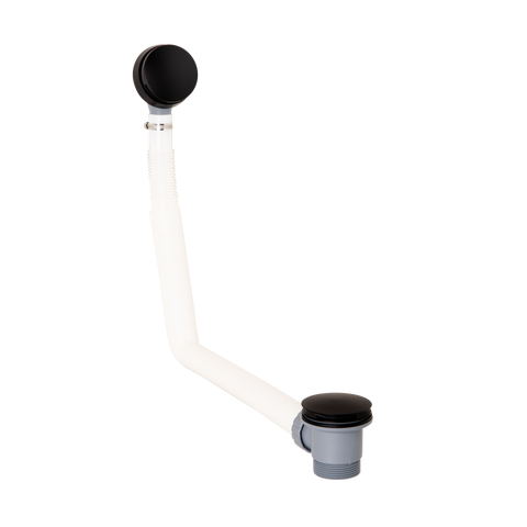Click Clack Bath Waste with Overflow - Matte Black
