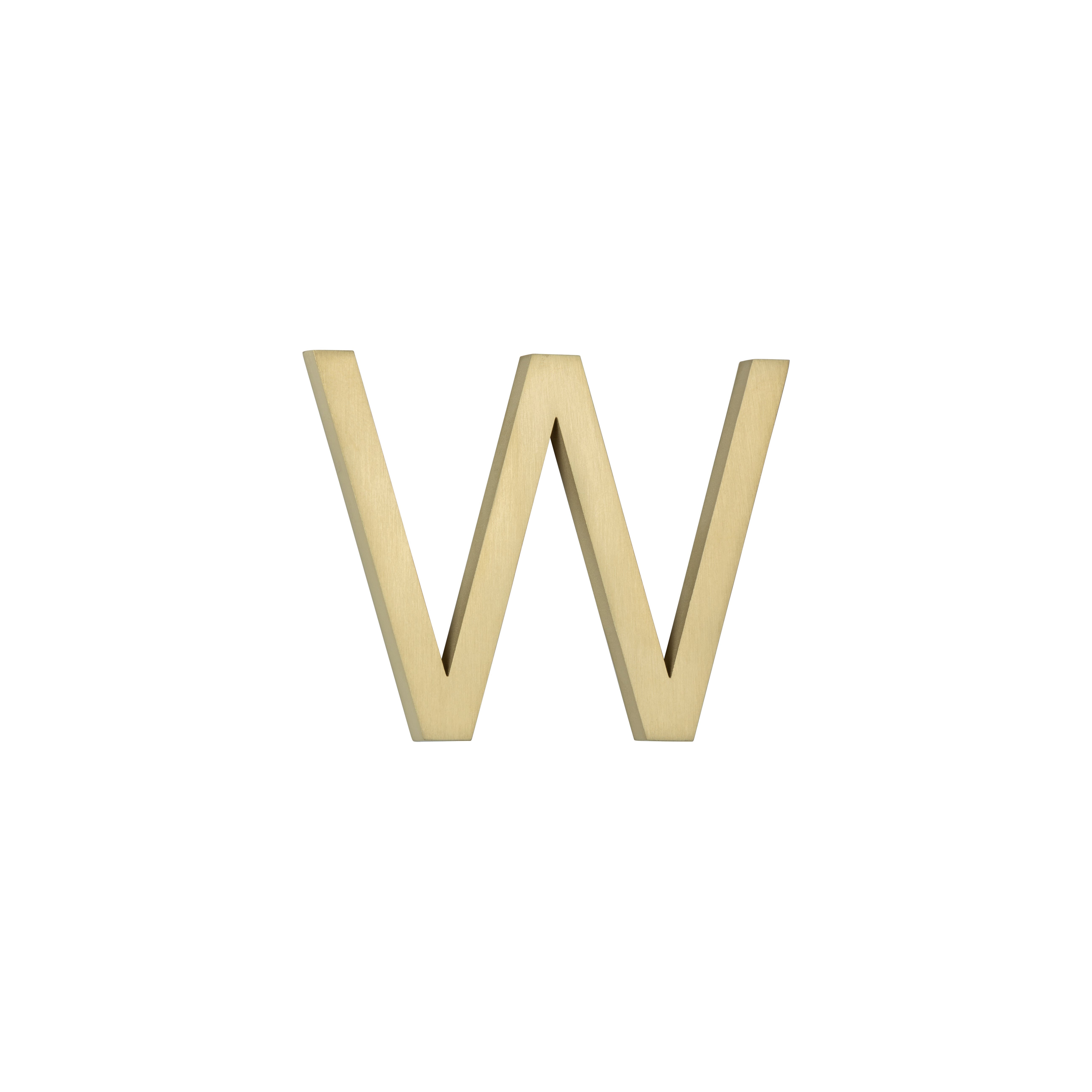 W Letter - 60mm - Brushed Brass