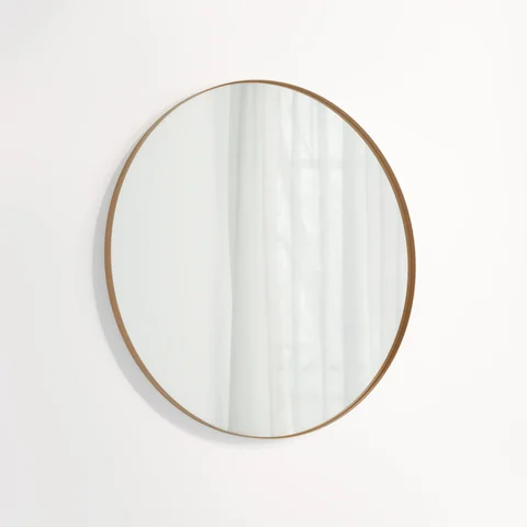 Round LED Mirror 800mm - Brushed Copper