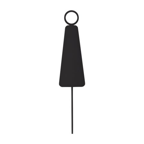 Female Restroom Sign - 140mm - Matte Black
