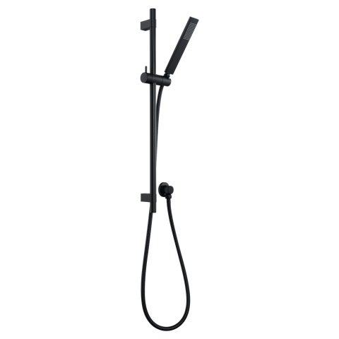Elysian Adjustable Hand Shower Rail Set - Matte Black