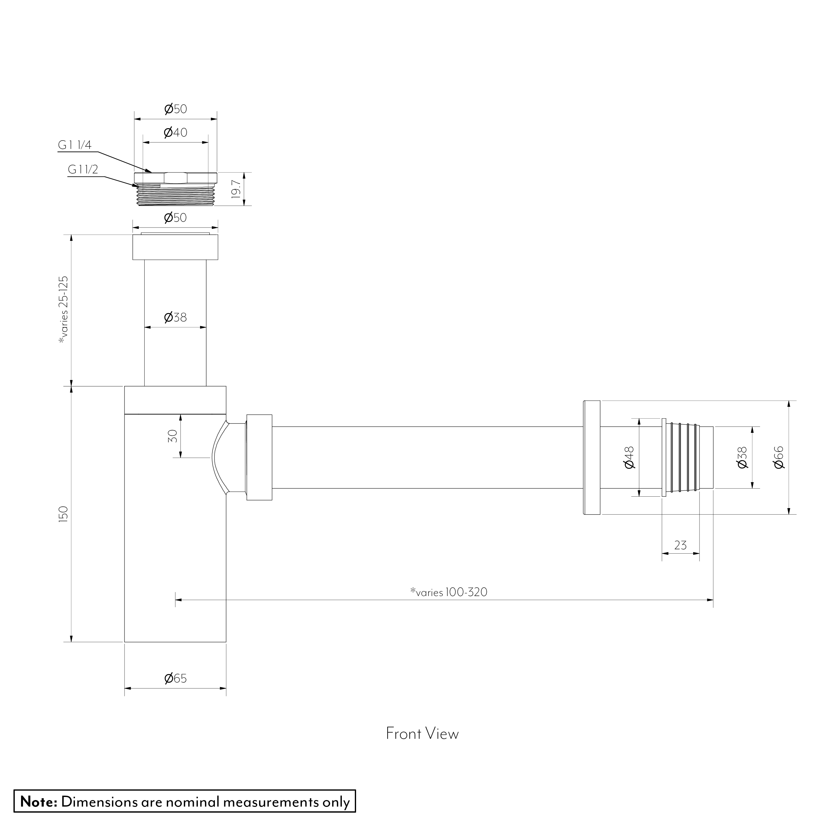 Marlie Bottle Trap Round SPEC