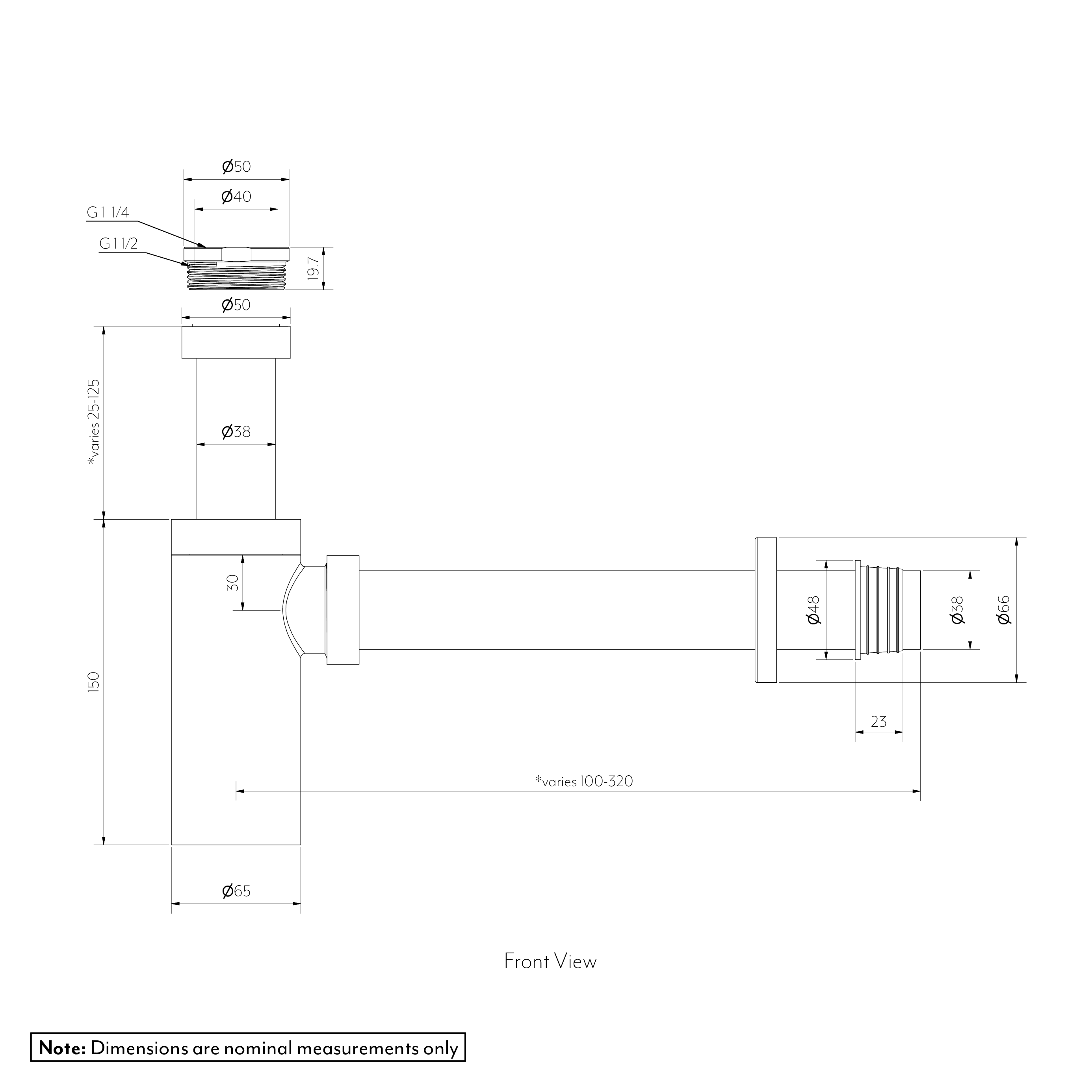 Marlie Bottle Trap Round SPEC