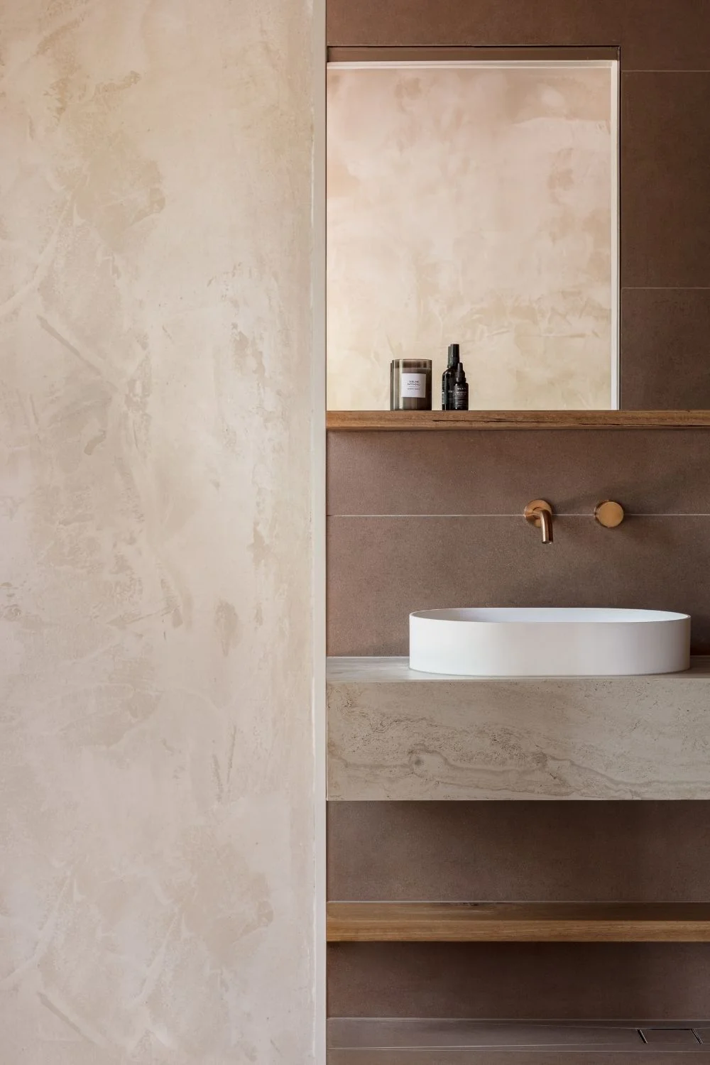 Tile Texture Large Format Microcement Bathroom