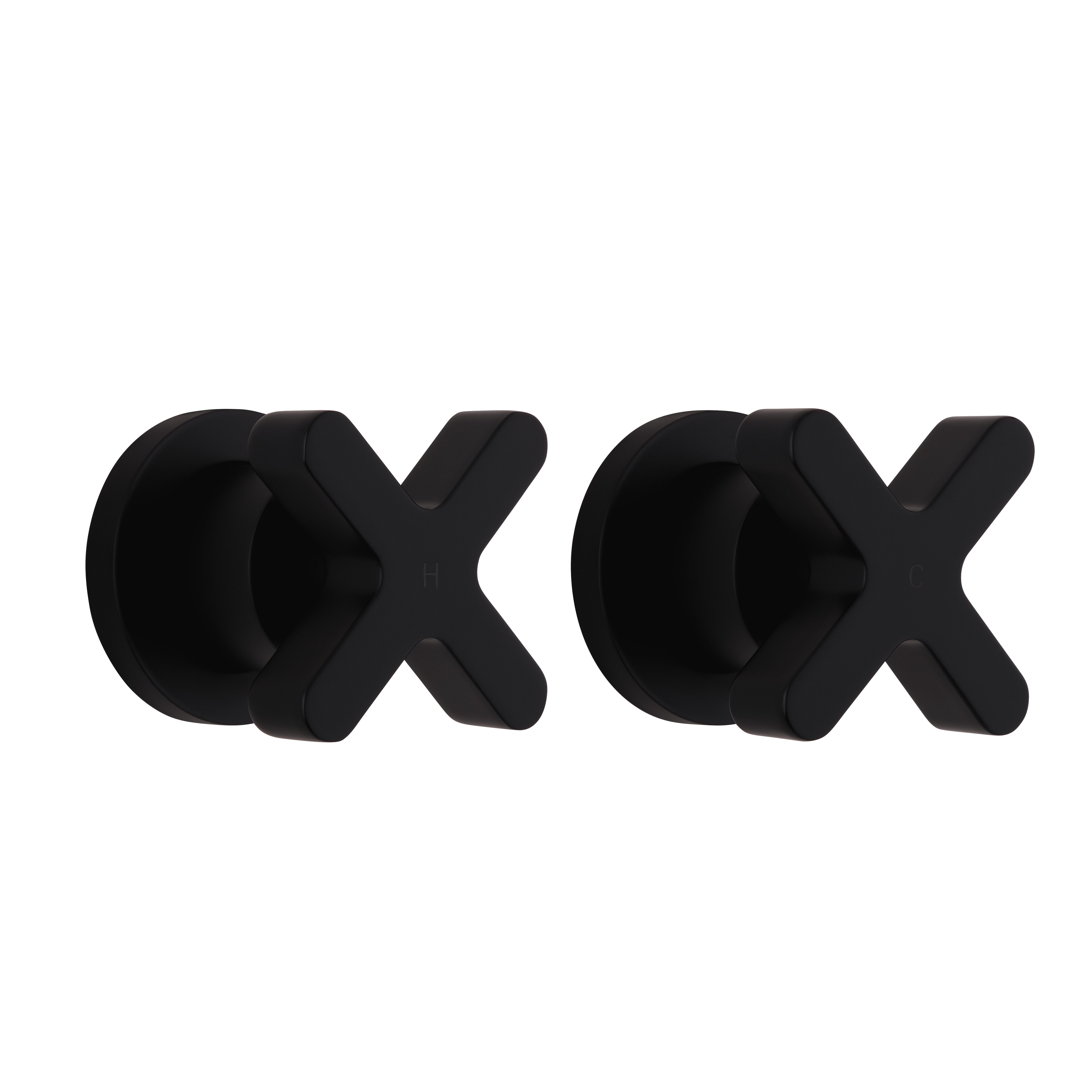 Cross Assembly Taps - Matte Black