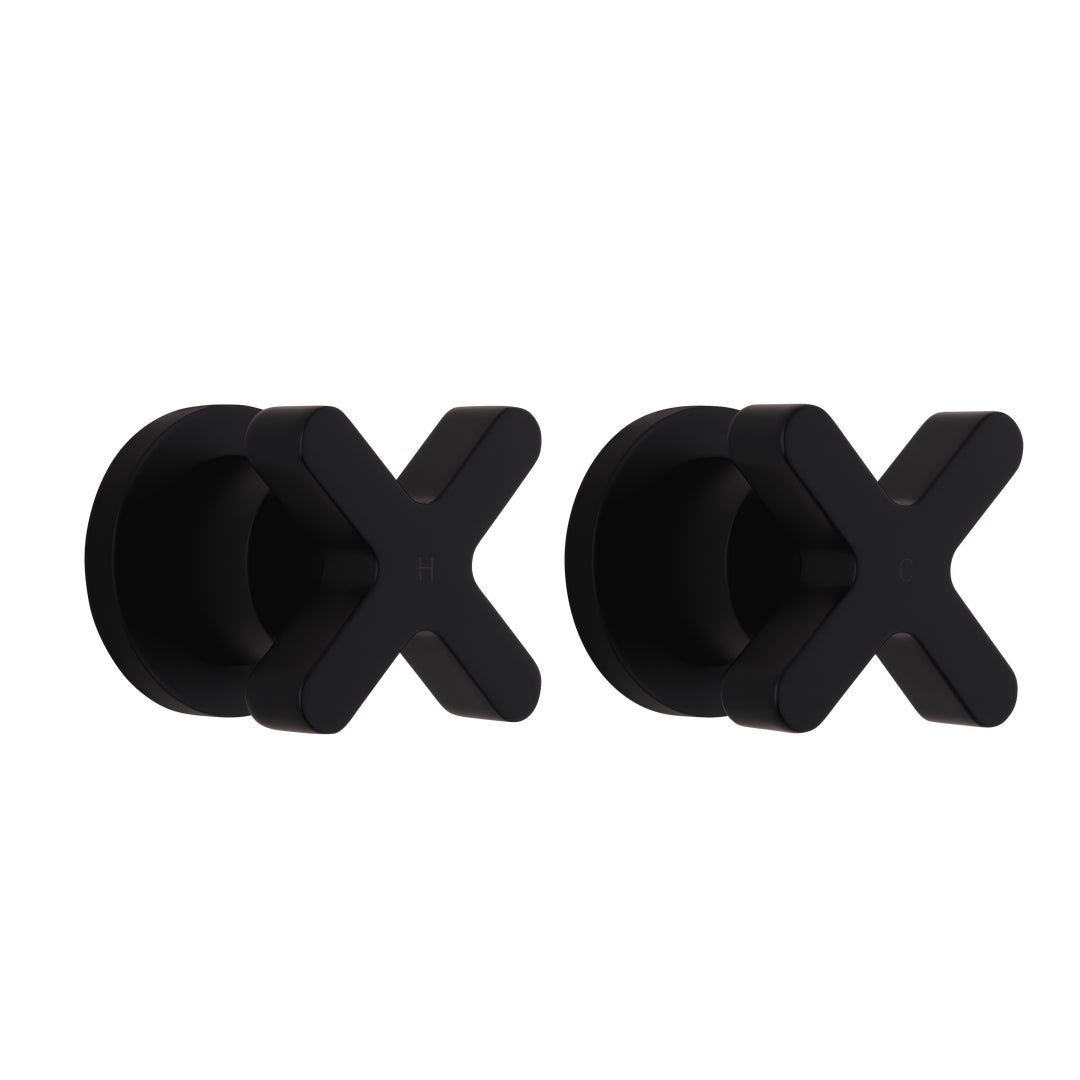 Cross Assembly Taps - Matte Black
