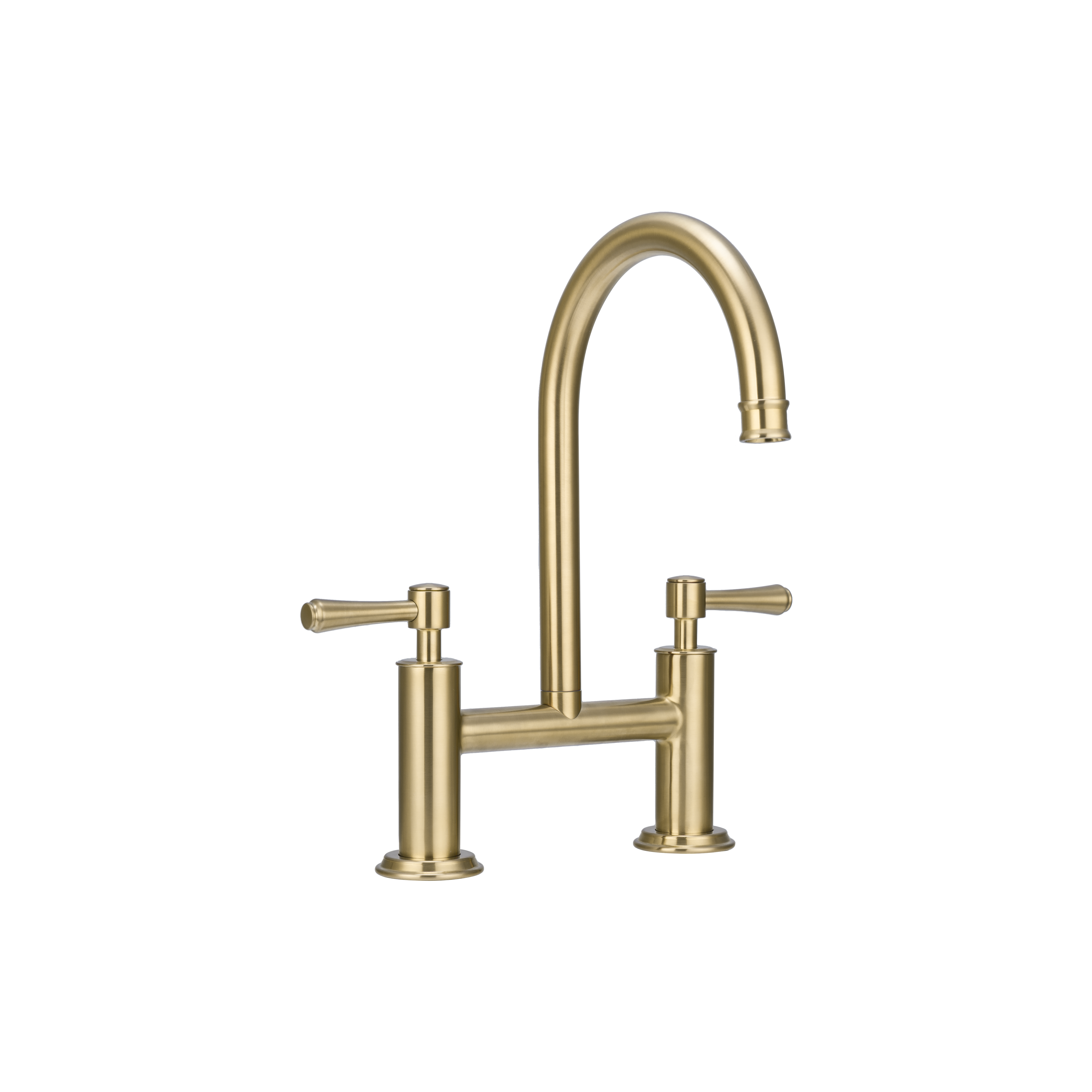 Kingsley Kitchen Bridge Mixer Tap - Brushed Brass