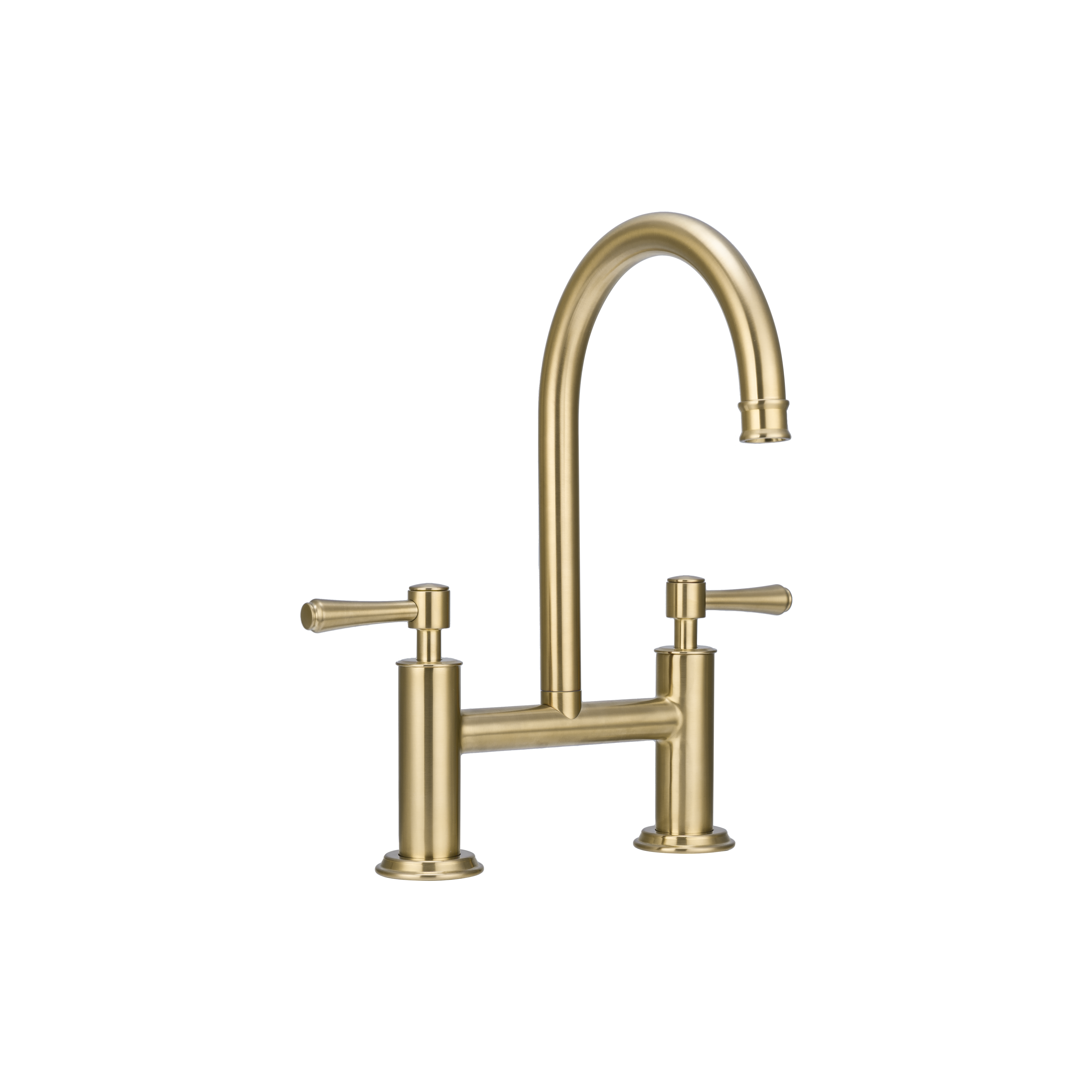 18265---Kingsley-Kitchen-Bridge-Mixer-Tap Side Brushed-Brass