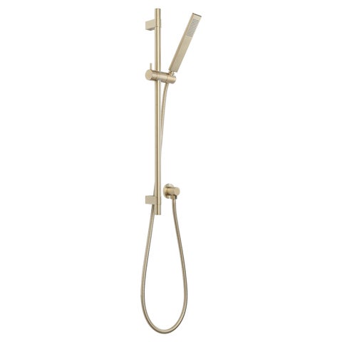 Elysian Adjustable Hand Shower Rail Set - Brushed Brass